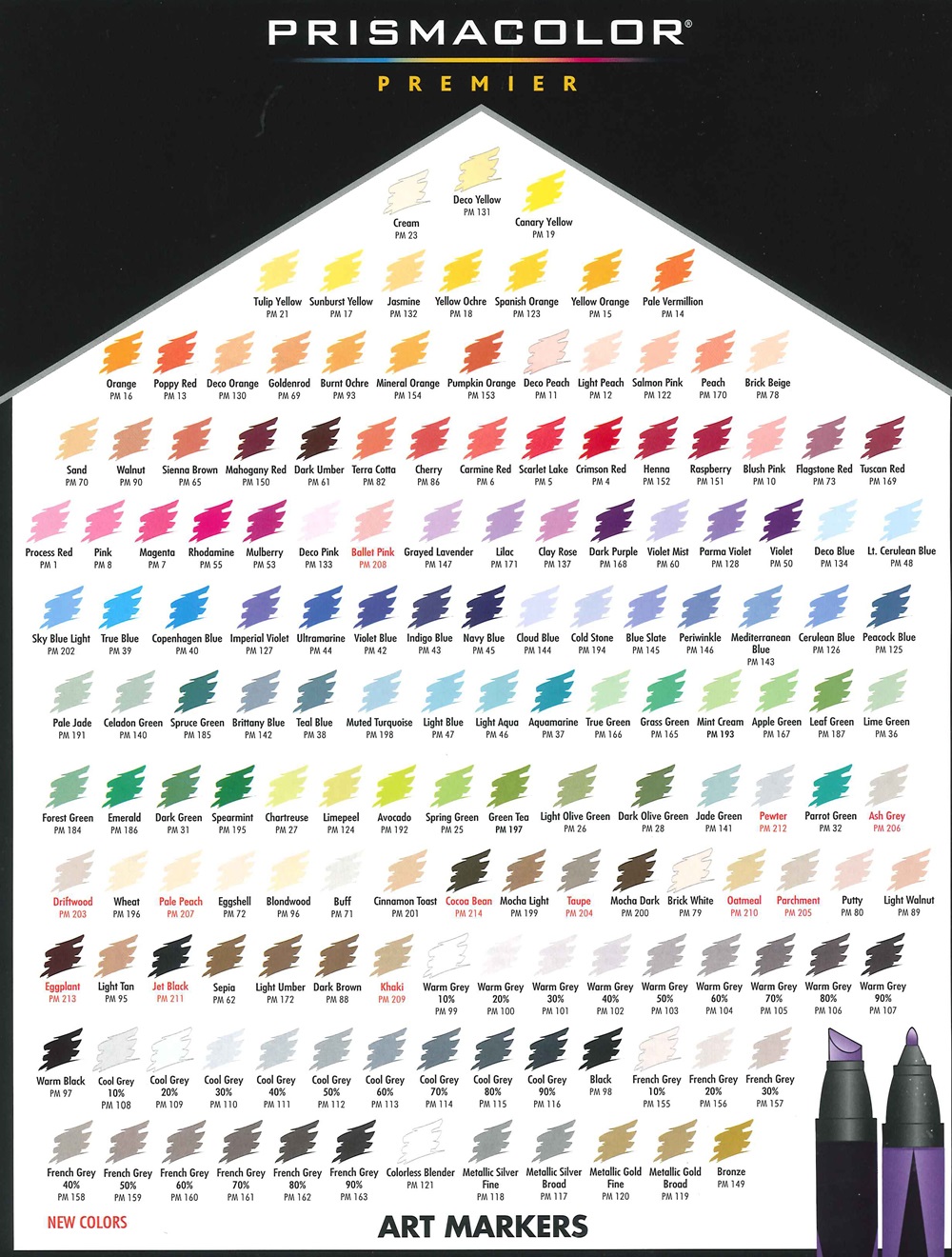 Prismacolor Art Marker Set of 12 - Color: Cool Greys